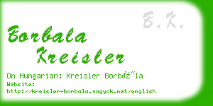 borbala kreisler business card